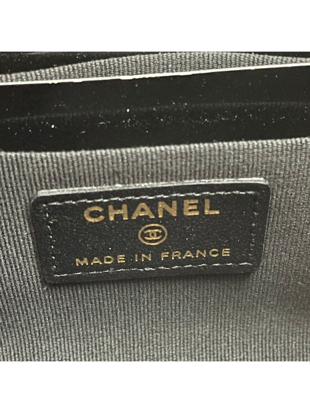 Chanel Quilted CC Logo Flat Pouch Lambskin Black - Picture 7 of 10